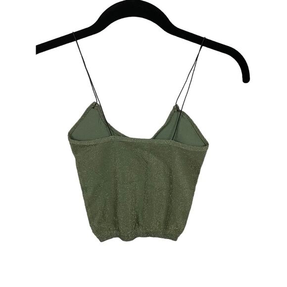 Intimately Free People Skinny Strap Seamless Sparkle Brami in Olive Green XS/S - Picture 3 of 8